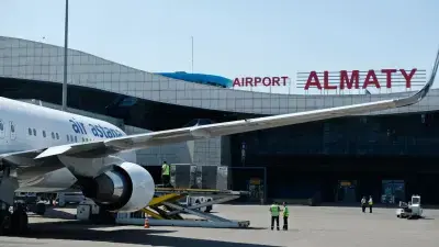 В аэропорту Алматы начали реконструкцию главного входа